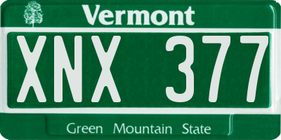 VT license plate XNX377