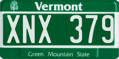 VT license plate XNX379