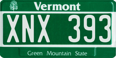 VT license plate XNX393
