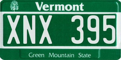 VT license plate XNX395