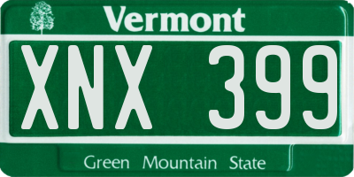 VT license plate XNX399