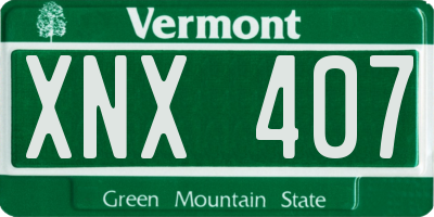 VT license plate XNX407