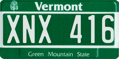 VT license plate XNX416