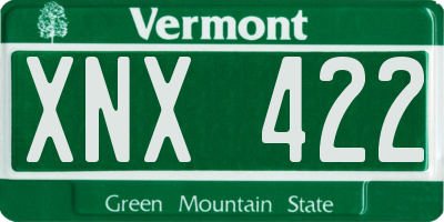VT license plate XNX422