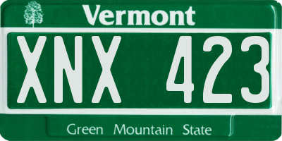 VT license plate XNX423