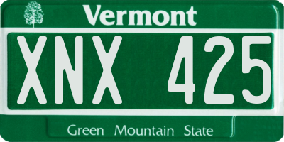 VT license plate XNX425