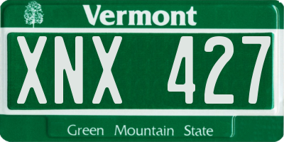 VT license plate XNX427