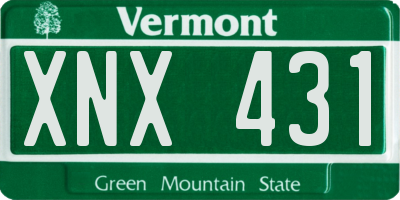 VT license plate XNX431