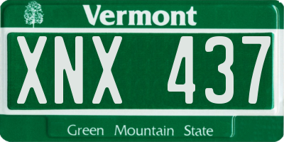 VT license plate XNX437
