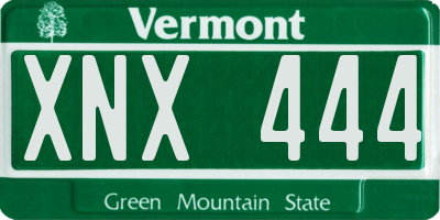 VT license plate XNX444