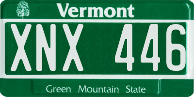 VT license plate XNX446