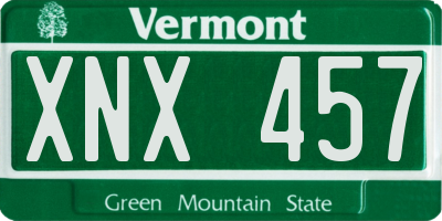 VT license plate XNX457