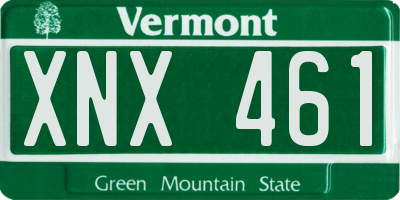 VT license plate XNX461