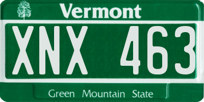 VT license plate XNX463