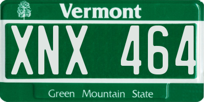 VT license plate XNX464