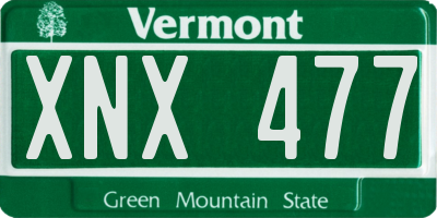 VT license plate XNX477