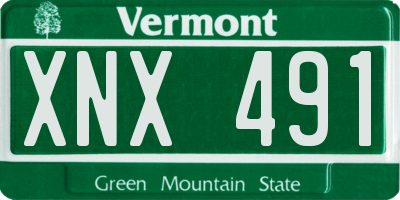 VT license plate XNX491