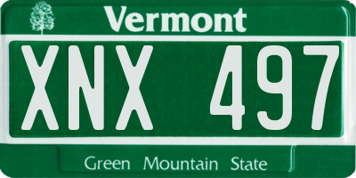 VT license plate XNX497