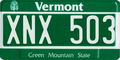 VT license plate XNX503