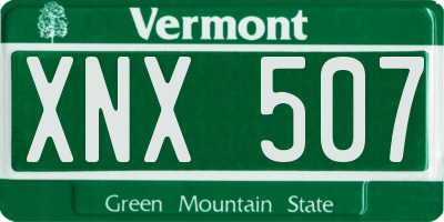VT license plate XNX507
