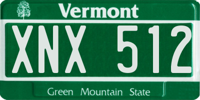 VT license plate XNX512