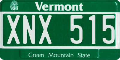 VT license plate XNX515