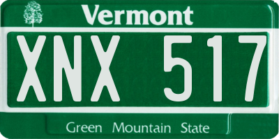 VT license plate XNX517