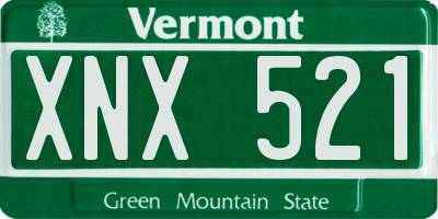 VT license plate XNX521