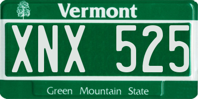 VT license plate XNX525