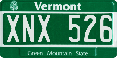 VT license plate XNX526