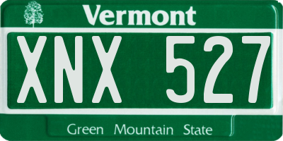 VT license plate XNX527