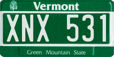 VT license plate XNX531