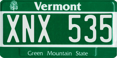 VT license plate XNX535