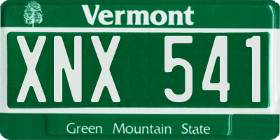 VT license plate XNX541