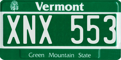VT license plate XNX553
