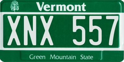 VT license plate XNX557