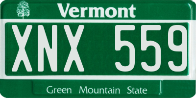 VT license plate XNX559