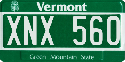 VT license plate XNX560