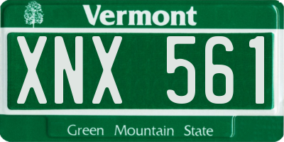 VT license plate XNX561