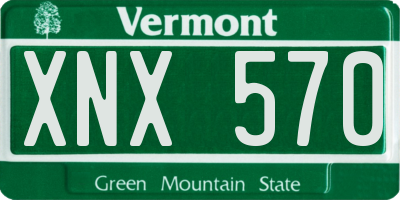 VT license plate XNX570