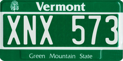 VT license plate XNX573
