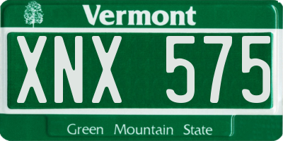 VT license plate XNX575