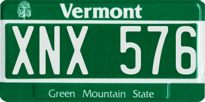 VT license plate XNX576