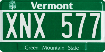 VT license plate XNX577