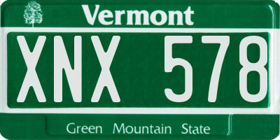 VT license plate XNX578