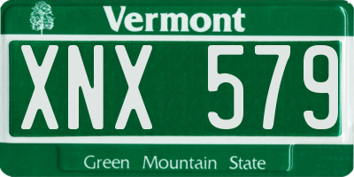 VT license plate XNX579