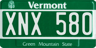 VT license plate XNX580