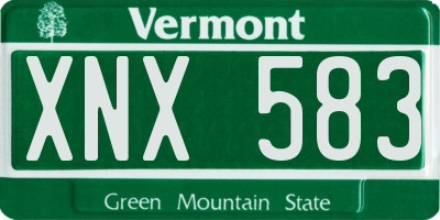 VT license plate XNX583