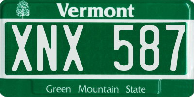 VT license plate XNX587