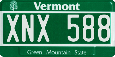VT license plate XNX588